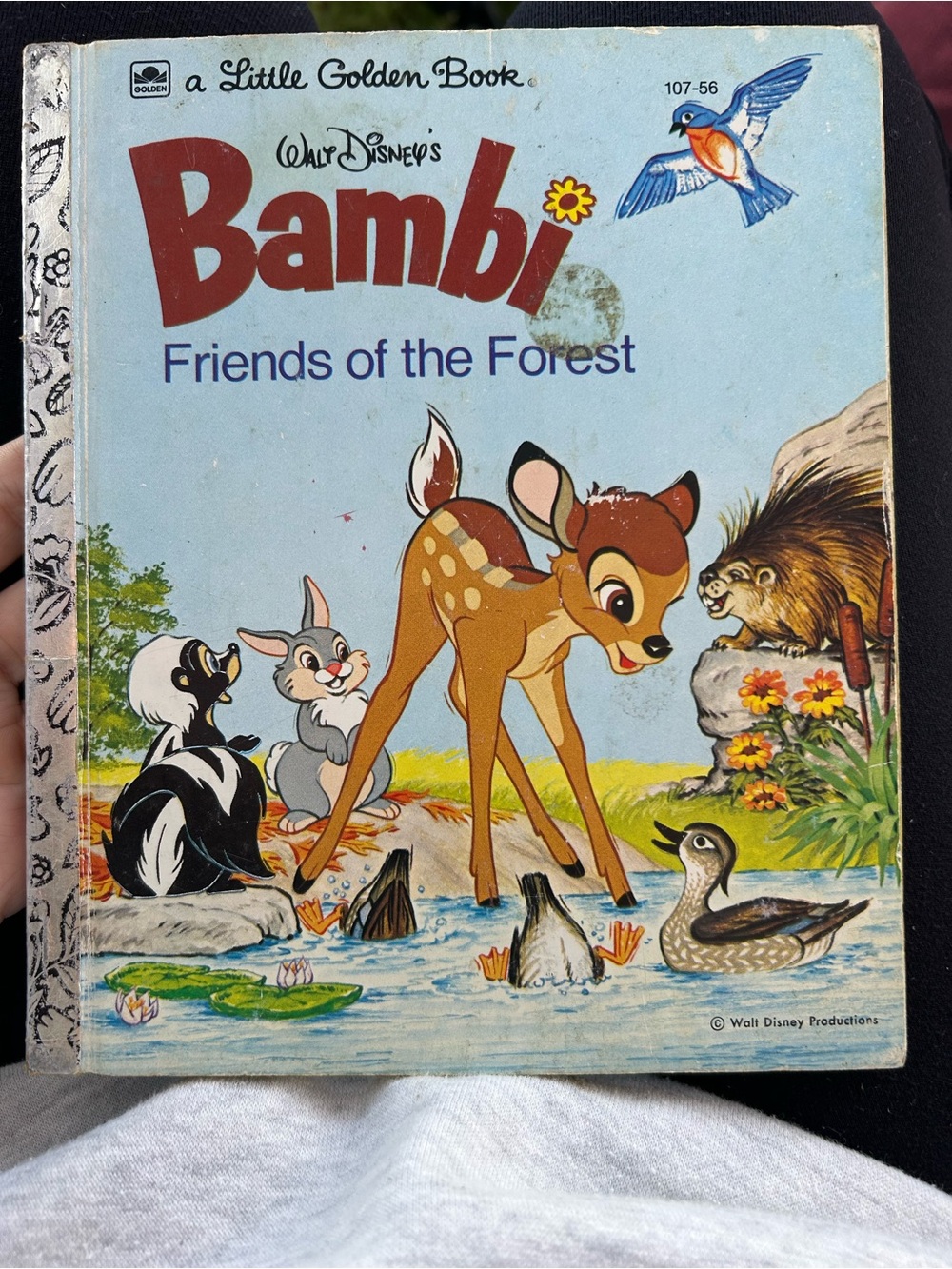 Vintage Walt Disney Bambi Friends of the Forest Little Golden Book Hardcover